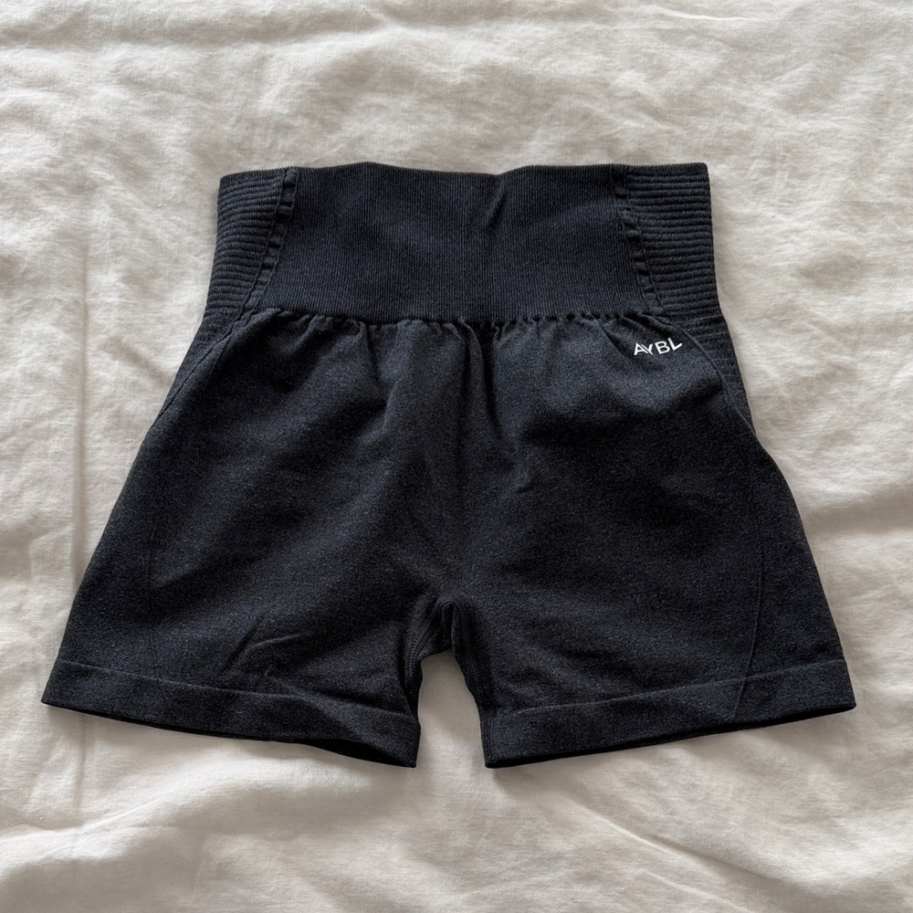 AYBL Black High-Waist Seamless Workout Shorts